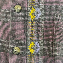Load image into Gallery viewer, 1990's Vintage Purple Yellow Check L/S Shirt Sz L - OOAK - Phoenix Menswear