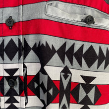 Load image into Gallery viewer, 1990's Vintage Western Aztec Black White Grey L/S Shirt Brooks & Dunn Sz L - OOAK - Phoenix Menswear
