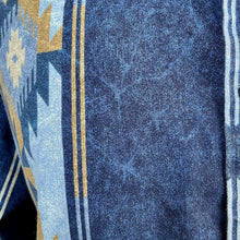 Load image into Gallery viewer, 1990's Vintage Western Aztec Blue White Stripe L/S Shirt Sz L - OOAK - Phoenix Menswear