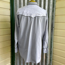 Load image into Gallery viewer, 1990's Vintage Western Shirt Embroidered Cowboy Spurs Black White Snaps L/S Sz XL - OOAK - Phoenix Menswear