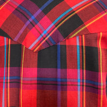 Load image into Gallery viewer, 1990's Vintage Western S/S Shirt in Red Plaid Sz L with Extra Length - OOAK - Phoenix Menswear