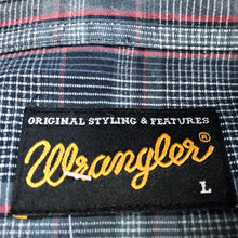 Load image into Gallery viewer, 1990's Vintage Western Wrangler L/S Shirt Blue Red Check Sz L - OOAK - Phoenix Menswear