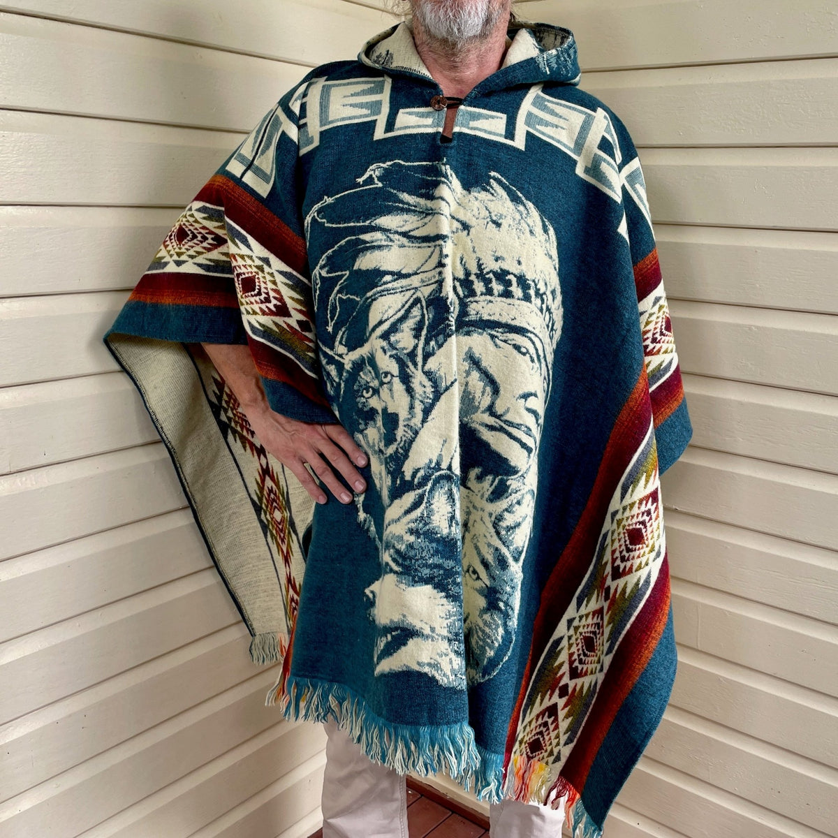 Indian poncho hoodie on sale