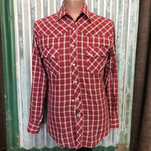 Load image into Gallery viewer, 1990's Vintage Wrangler Western L/S Shirt Red Plaid Sz S - OOAK - Phoenix Menswear