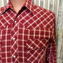 Load image into Gallery viewer, 1990's Vintage Wrangler Western L/S Shirt Red Plaid Sz S - OOAK - Phoenix Menswear