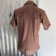 Load image into Gallery viewer, 1970/80's Vintage S/S Shirt Brown and Stripe Sz S - OOAK - Phoenix Menswear