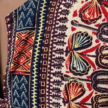 Load image into Gallery viewer, 1970's Hippie Shirt Red Blue Sz M - OOAK - Phoenix Menswear