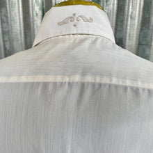 Load image into Gallery viewer, 1970's Vintage Cream Embroidered Shirt S/S Sz S - OOAK - Phoenix Menswear