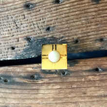 Load image into Gallery viewer, 1980's Vintage Cufflinks Gold with Oval White Stone - OOAK - Phoenix Menswear