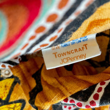 Load image into Gallery viewer, 1970's Hawaiian Bark Cloth S/S Shirt Orange Abstract Design Sz M - OOAK - Phoenix Menswear