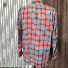 Load image into Gallery viewer, 1970's Vintage Western Grey Navy Red Check L/S Shirt Sz L/XL - OOAK - Phoenix Menswear