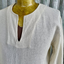 Load image into Gallery viewer, 1970's Vintage White Handmade Cream Cheesecloth Pullover L/S Shirt Sz M - OOAK - Phoenix Menswear