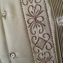 Load image into Gallery viewer, 1970's Vintage Brown Mexican Guayabera Embroidered S/S Shirt Sz L - OOAK - Phoenix Menswear