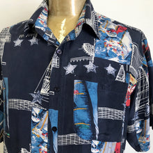 Load image into Gallery viewer, 1970's Vintage Silk Party Shirt S/S Sz L - OOAK - Phoenix Menswear