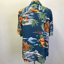 Load image into Gallery viewer, 1980's Kennington Hawaiian S/S Rayon Shirt Blue Sz XL - OOAK - Phoenix Menswear