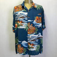 Load image into Gallery viewer, 1980's Kennington Hawaiian S/S Rayon Shirt Blue Sz XL - OOAK - Phoenix Menswear