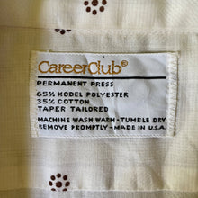 Load image into Gallery viewer, 1970's Vintage Cream S/S Shirt with Brown Dot Print Sz L - OOAK - Phoenix Menswear