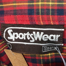 Load image into Gallery viewer, 1970's Vintage Sears Western Shirt Red Blue White Check L/S Sz L - OOAK - Phoenix Menswear