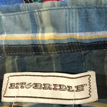 Load image into Gallery viewer, 1970's Vintage Western L/S Shirt in Blue Plaid Sz M - OOAK - Phoenix Menswear
