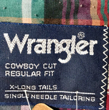 Load image into Gallery viewer, 1970's Vintage Western Wrangler L/S Shirt Red Green Purple Check Sz M - OOAK - Phoenix Menswear