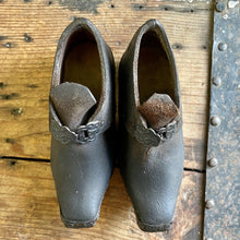 Load image into Gallery viewer, Antique 1800s Children's 'Lancashire Clogs' Handmade Leather Wood Metal Rare Unique - OOAK - Phoenix Menswear