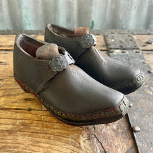 Load image into Gallery viewer, Antique 1800s Children's 'Lancashire Clogs' Handmade Leather Wood Metal Rare Unique - OOAK - Phoenix Menswear