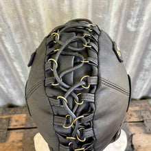 Load image into Gallery viewer, Aviator Cap Black Lace Up Adjustable Size - Phoenix Menswear