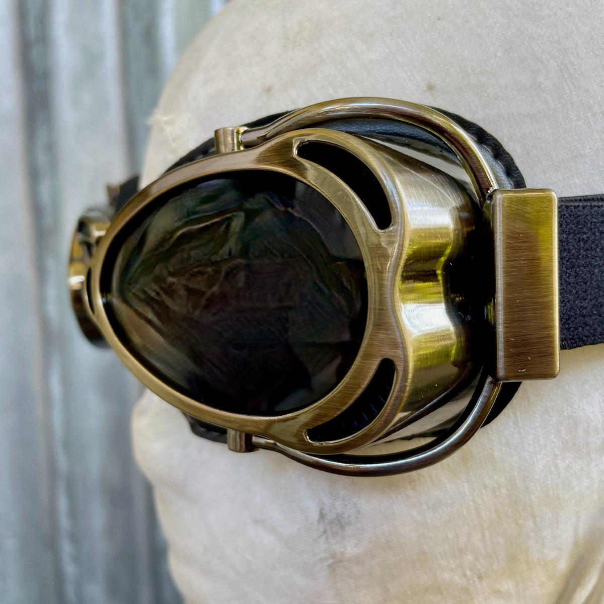 Aviator Goggles Brass Colour Metal Frame – Phoenix Menswear