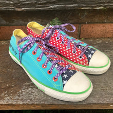 Load image into Gallery viewer, Converse All Stars Low Cut Sneakers 'Free to Fly' Multicoloured - Men's Sz 7 / Women's 9 - OOAK - Phoenix Menswear