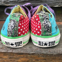 Load image into Gallery viewer, Converse All Stars Low Cut Sneakers 'Free to Fly' Multicoloured - Men's Sz 7 / Women's 9 - OOAK - Phoenix Menswear