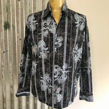Load image into Gallery viewer, Diesel Navy Abstract Floral Stripe L/S Shirt Sz XL - OOAK - Phoenix Menswear