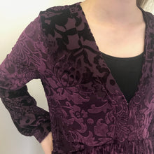 Load image into Gallery viewer, Free People Women's L/S Velvet Burnout Tunic Dress in Purple Sz S - OOAK - Phoenix Menswear