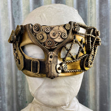 Load image into Gallery viewer, Gold Steampunk Mask - Phoenix Menswear