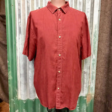 Load image into Gallery viewer, Rust Hemp Tencel Blend S/S Shirt Sz XL - OOAK - Phoenix Menswear