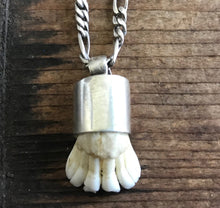 Load image into Gallery viewer, Silver Hunting Charivari Charm Marten Teeth and Silver Necklace 1930's - OOAK - Phoenix Menswear