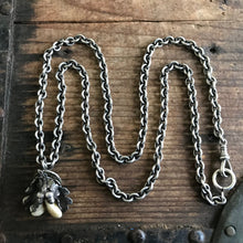 Load image into Gallery viewer, Silver Pendant Deer Teeth Antique Oak Leaves and Silver Necklace 1930's - OOAK - Phoenix Menswear