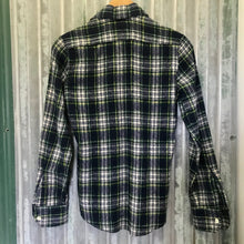 Load image into Gallery viewer, Vintage Winter Wool Shirt in Blue & Green Plaid Sz XS - OOAK - Phoenix Menswear