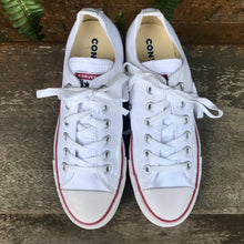Load image into Gallery viewer, White Converse All Stars - Mens Sz 7 - Women's 9 - OOAK - Phoenix Menswear