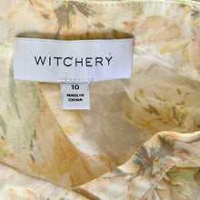 Load image into Gallery viewer, Witchery Yellow Green Cream Floral Blouse Viscose Tencel Linen L/S Sz 10 - OOAK - Phoenix Menswear