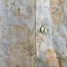 Load image into Gallery viewer, Witchery Yellow Green Cream Floral Blouse Viscose Tencel Linen L/S Sz 10 - OOAK - Phoenix Menswear