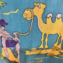 Load image into Gallery viewer, 1970's Vintage Aqua Blue Cotton Blend Cartoon Desert Designs Shirt S/S Sz 2XL - OOAK - Phoenix Menswear