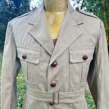 Load image into Gallery viewer, 1970&#39;s Vintage Belted Safari Jacket Khaki Colour Retro Pockets Sz S - OOAK - Phoenix Menswear