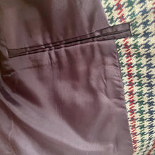 Load image into Gallery viewer, 1970&#39;s Vintage Blazer Check Navy Blue White Red 2 Button Sz M - OOAK - Phoenix Menswear