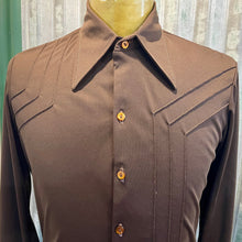 Load image into Gallery viewer, 1970's Vintage L/S Dark Brown Shirt Sz S - OOAK - Phoenix Menswear