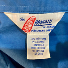 Load image into Gallery viewer, 1970's Vintage Men's Guayabera "Wedding Shirt" Blue S/S Shirt Sz L - OOAK - Phoenix Menswear