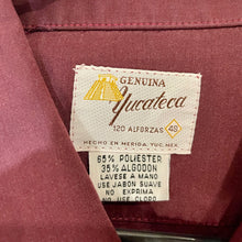 Load image into Gallery viewer, 1970's Vintage Men's Guayabera "Wedding Shirt" Rich Burgundy S/S Shirt Sz 5XL - OOAK - Phoenix Menswear