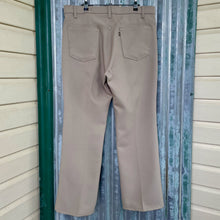 Load image into Gallery viewer, 1970&#39;s Vintage Men&#39;s Levis Trousers Beige Polyester Sz 38 - OOAK - Phoenix Menswear