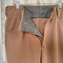 Load image into Gallery viewer, 1970&#39;s Vintage Men&#39;s Trousers Brown Polyester Retro Made in USA Sz 34 - OOAK - Phoenix Menswear