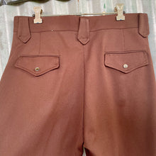 Load image into Gallery viewer, 1970&#39;s Vintage Men&#39;s Trousers Brown Polyester Retro Sz 33 - OOAK - Phoenix Menswear