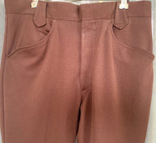 Load image into Gallery viewer, 1970&#39;s Vintage Men&#39;s Trousers Brown Polyester Retro Sz 33 - OOAK - Phoenix Menswear